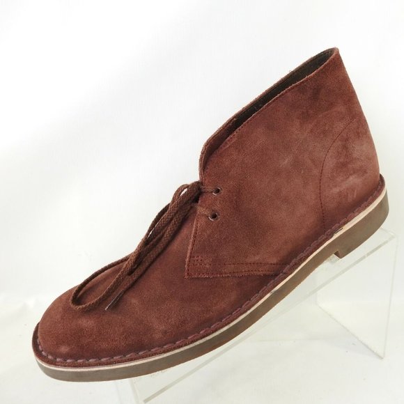Clarks Size 10.5 M Maroon Suede Chukka R2 C23 main image 4
